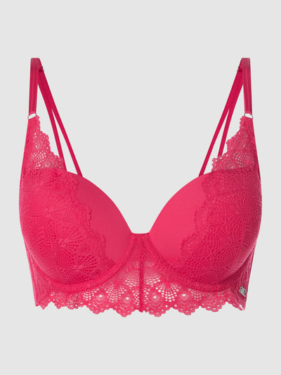 s.Oliver RED LABEL Push-up-bh met kant, model 'Elise' Kersenrood - 2