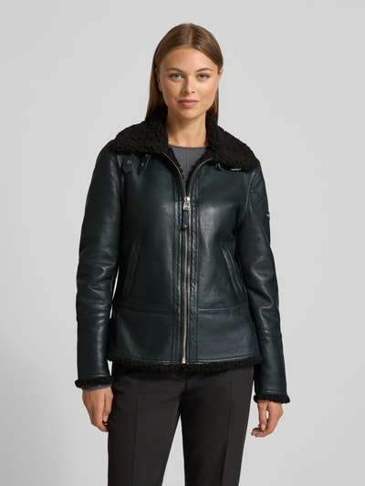 Cabrini Lammnappa Jacke mit Umlegekragen Black 4