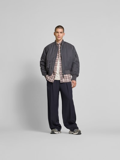 Wood Wood Bomberjacke mit Zweiwege-Reißverschluss Mittelgrau 1