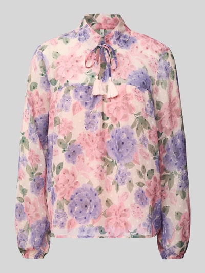 Only Regular fit blouse met all-over motief, model 'DINA' Roze - 2