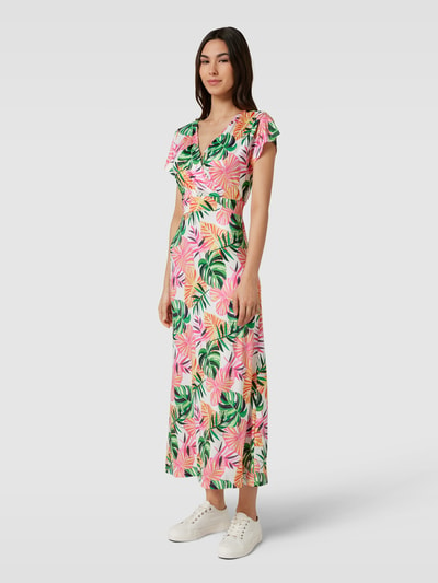 SMASHED LEMON Maxi-jurk met all-over motief Felroze - 4