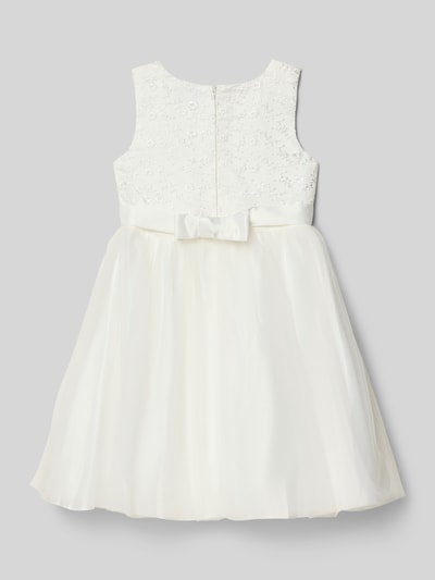 Produktfoto, Kleid mit Stitchings und Perlen von Happy Girls, Kinder Kleid, Tüll, A-Linie, Rundhalsausschnitt, Rückenreißverschluss, Rückenlänge 74 cm bei Größe 134