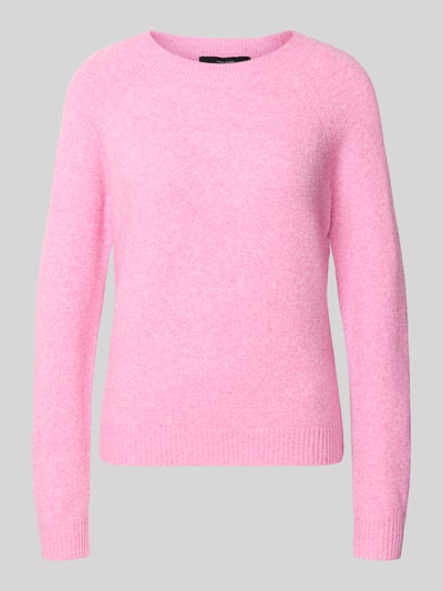 Produktfoto, roze regular fit pullover met strepen model 'DOFFY' van VERO MODA Dames, zachte textuur, eenvoudige vorm