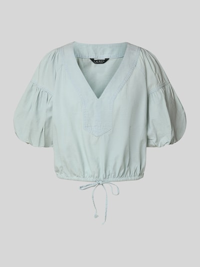 Lauren Ralph Lauren Blusenshirt mit V-Ausschnitt Hellgruen Melange 2