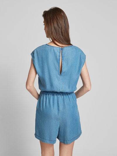 Mazine Jumpsuit in denimlook, model 'Gisi' Donkerblauw - 5