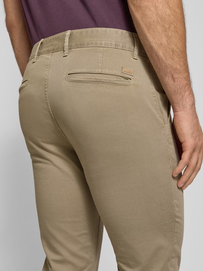 BOSS Orange Slim Fit Chino mit Gürtelschlaufen Beige 3