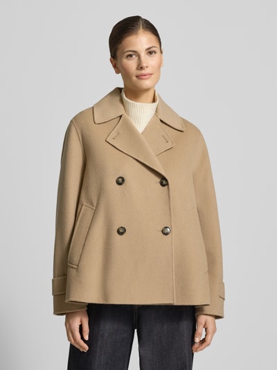 Weekend Max Mara Loose Fit Wollmantel aus Schurwoll-Mix Modell 'FANTINO' Camel 4