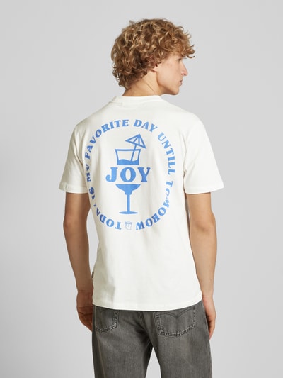 Blend T-Shirt mit Label-Print Modell 'JAKE' Weiss 5