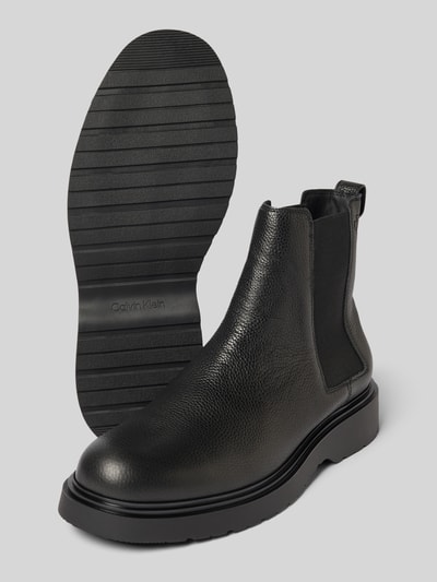 Calvin Klein Jeans Chelsea Boots aus Leder mit elastischen Einsätzen BLACK 4