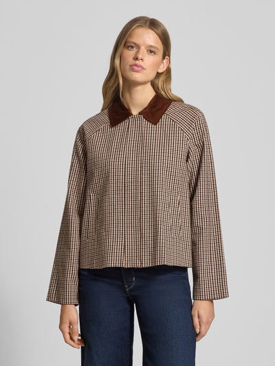 Only Bluzon o kroju regular fit z czystej bawełny model ‘MANILLA’ Średniobrązowy 4