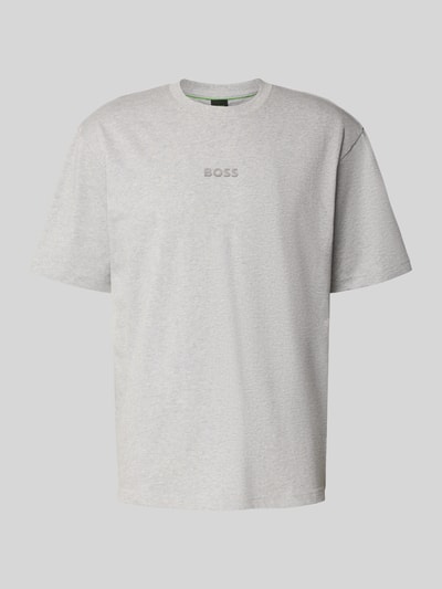 BOSS Green Regular fit T-shirt van puur katoen Middengrijs gemêleerd - 2