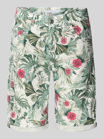 Angels Regular fit bermuda in 5-pocketmodel Rietgroen - 2