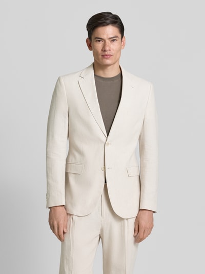 MCNEAL Colbert van linnenmix met klepzakken Beige - 4