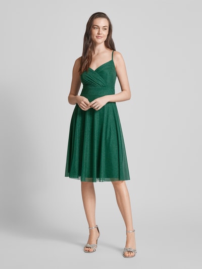 TROYDEN COLLECTION Cocktailkleid in Wickel-Optik Smaragd 1