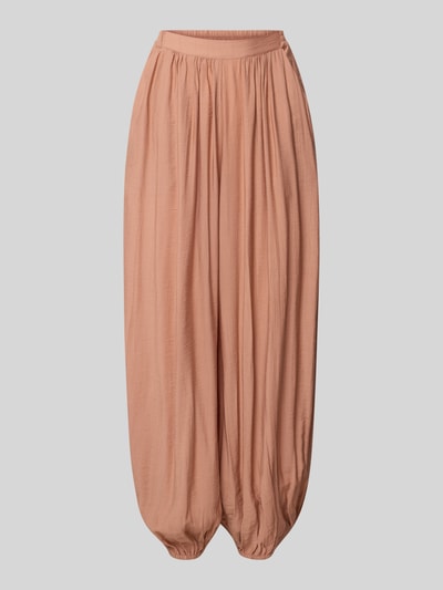 Produktfoto, harembroek met elastische band, wijde pasvorm, zijsteekzakken, elastische zoom, Haremshose met seitlichen Eingrifftaschen van Style Icon Collection, dames, perzikroze kleur, zachte stoftextuur