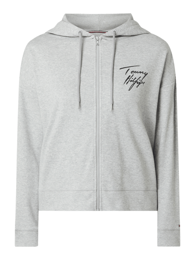 TOMMY HILFIGER Sweatjacke mit Logo-Details  Hellgrau Melange 2