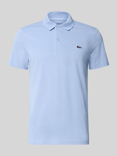 Produktfoto, Regular Fit Poloshirt aus Baumwoll-Mix von Lacoste in Optik: Unifarben mit Logo-Patch, kurzarm, Polokragen, glatte Textur.