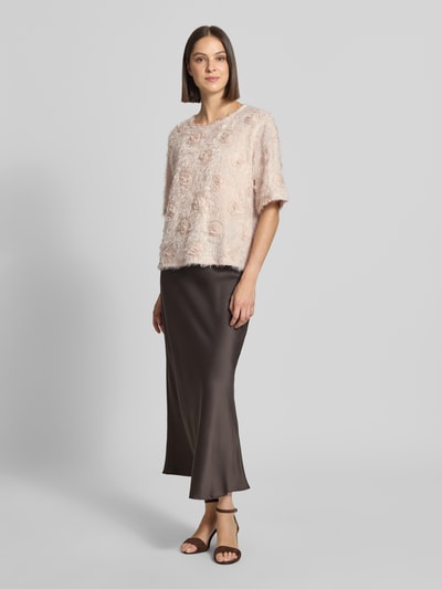 FREE/QUENT Regular fit t-shirt met florale all-over garnering model 'Chuck' Offwhite - 1