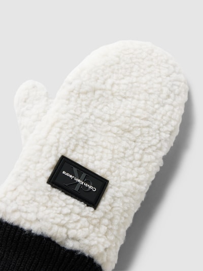 CK Calvin Klein Handschuhe mit Label-Detail Offwhite 3