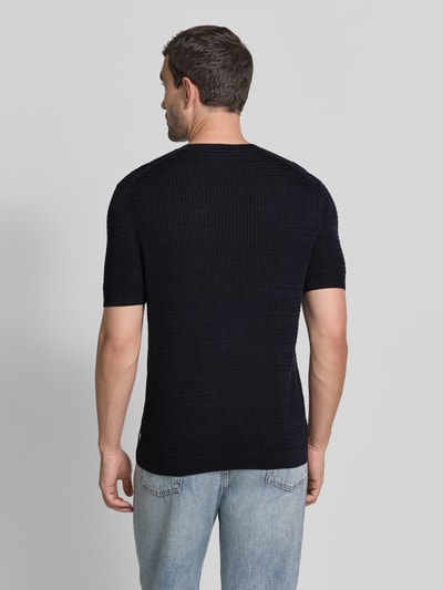 JOOP! COLLECTION Strickshirt mit Strukturmuster Modell 'Elio' Marine 5