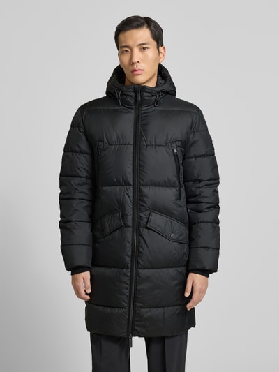 Tom Tailor Regular Fit Steppmantel mit Kapuze Black 4