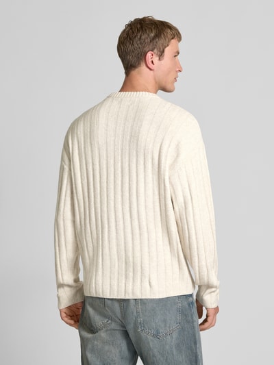 Jack & Jones Gebreide pullover met ribboorden, model 'BRADLEY' Beige - 5