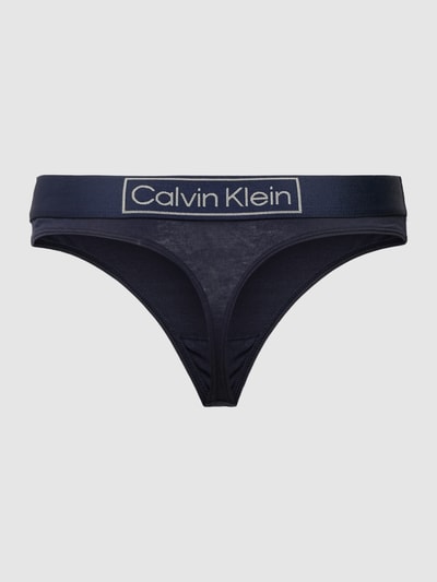 Calvin Klein Underwear String mit Label-Stitching Marine 3