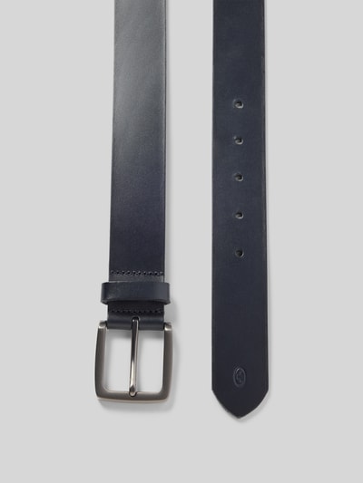 Tom Tailor Pasek skórzany ze sprzączką model ‘Scott’  Granatowy 3