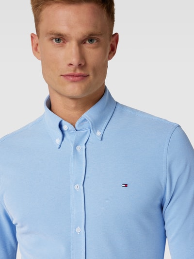 Tommy Hilfiger Tailored Business-Hemd mit Button-Down-Kragen Hellblau 3