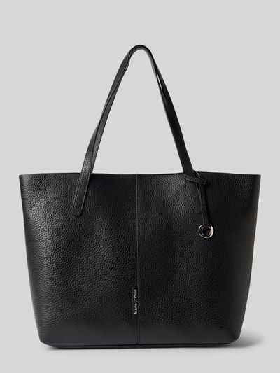 Marc O'Polo Shopper aus Leder mit Label-Prägung Black 2