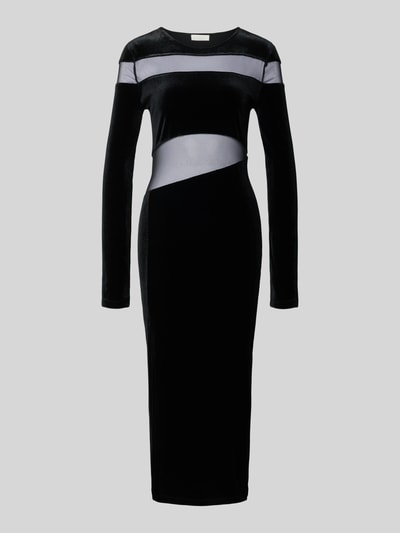 LeGer by Lena Gercke Midikleid mit Rundhalsausschnitt Modell 'Fray' Black 2