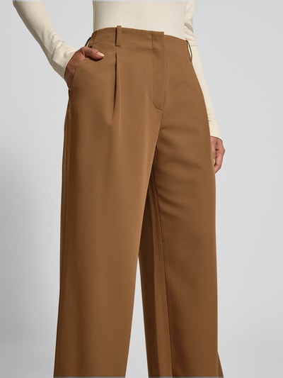 Jake*s Casual Hose mit gelegten Falten und Gesäßtaschen Mittelbraun 3