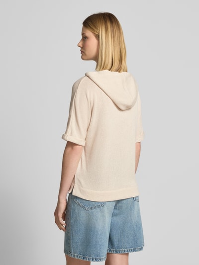 OPUS Sweter z dzianiny z kapturem model ‘Sedini’ Piaskowy 5