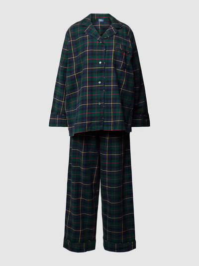 Polo Ralph Lauren Pyjama mit Tartan-Karo und Knopfleiste Dunkelgruen 1