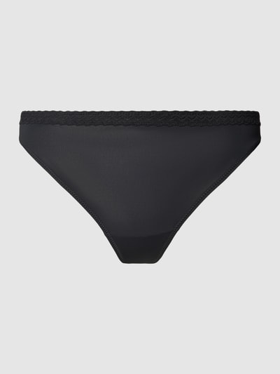 Esprit String mit Spitzenbesatz Modell 'MICRO' Black 1