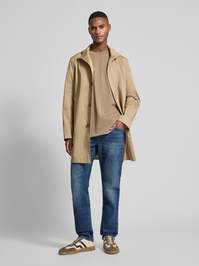 Lindbergh Oversized T-Shirt aus reiner Baumwolle Camel 1