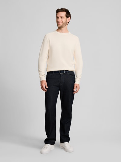 Tom Tailor Regular fit pullover met crew neck kraag Wit - 1