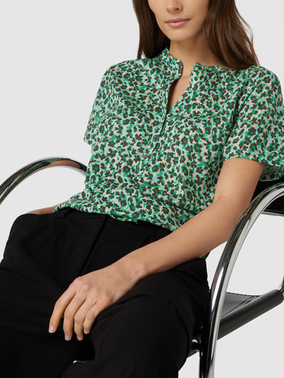 Marc O'Polo Bluse mit Animal-Print Tuerkis 3