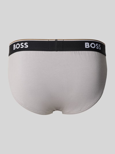 BOSS Slip aus Baumwoll-Elasthan-Mix im 3er-Pack Hellgrau 3
