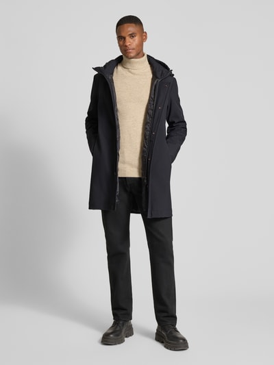 Peuterey Extra lang jack, model 'AIBALI' Zwart - 1