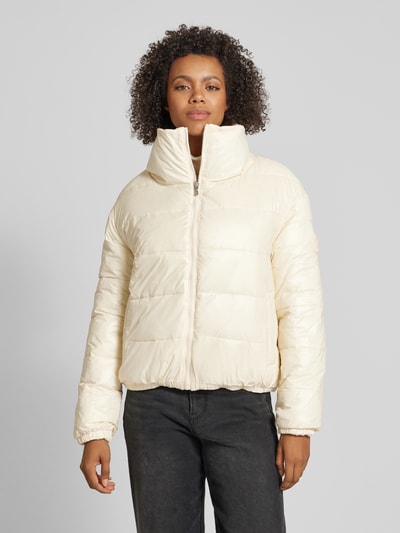 Patrizia Pepe Steppjacke mit Kapuze und Stehkragen Modell 'PIUMINO' Offwhite 6