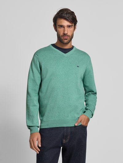 Fynch-Hatton Strickpullover mit Logo-Detail Schilf 4