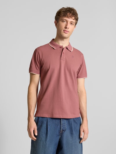 Blend Regular Fit Poloshirt mit Logo-Stitching Modell 'Hedin' Kirsche 4