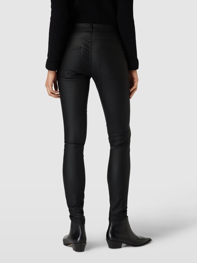 Vero Moda Slim Fit Hose in Leder-Optik Modell 'SEVEN' Black 5
