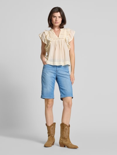 Angels Regular fit bermuda met elastische band, model 'SPORTY' Blauw - 1