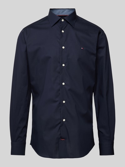 Tommy Hilfiger Regular Fit Business-Hemd mit Label-Stitching Modell 'John' Gruen 2