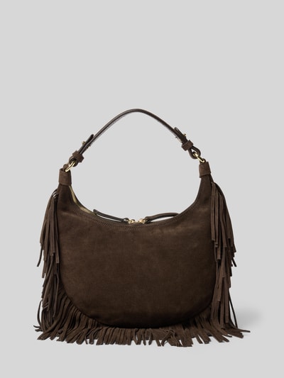 Abro Handtasche aus Leder mit Fransen Modell 'NANA' Dunkelbraun 3