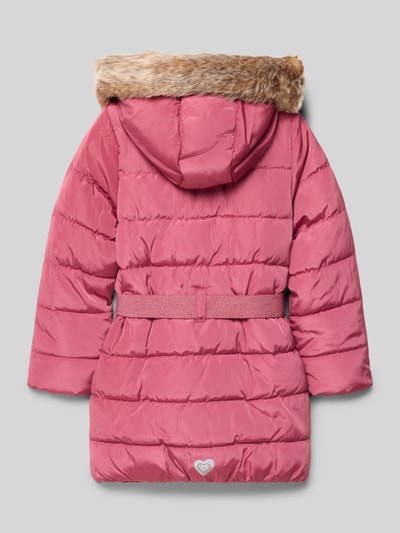 s.Oliver RED LABEL Kurtka pikowana o kroju regular fit z ozdobnym paskiem Fuksjowy 3