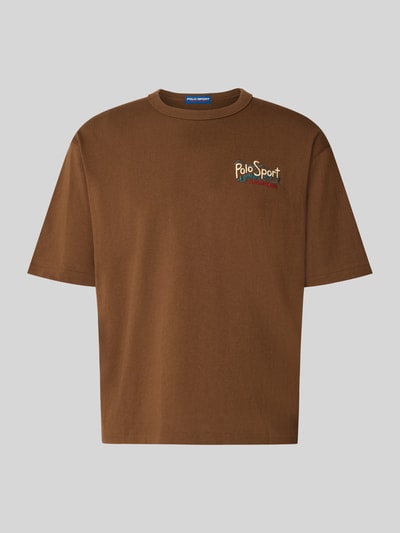 Productfoto, bruin relaxed fit t-shirt van puur katoen met Polo Sport-logo, Relaxed Fit T-Shirt aus reiner Baumwolle van Polo Ralph Lauren