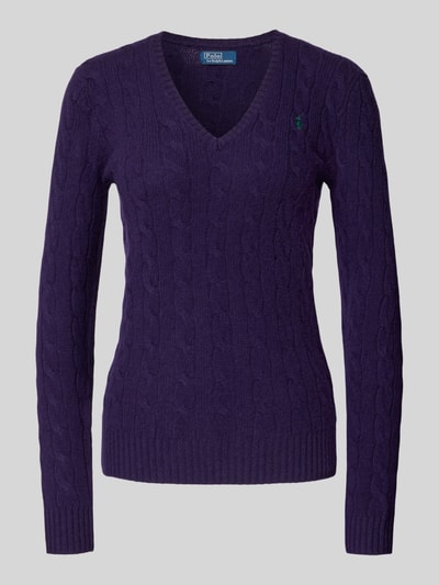 Polo Ralph Lauren Gebreide pullover met kasjmier, model 'KIMBERLY' Helder paars - 2